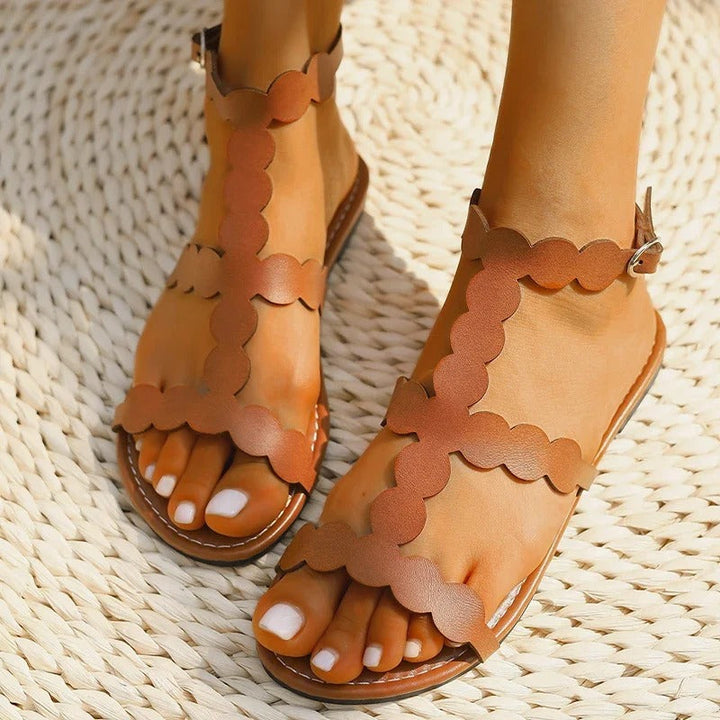 Celeste - Trendy Sandals with Playful Ruffles