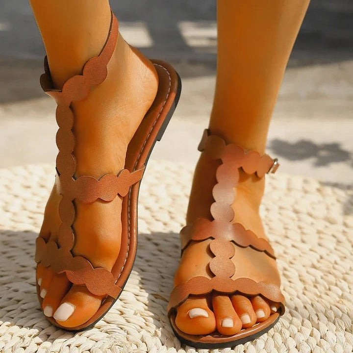 Celeste - Trendy Sandals with Playful Ruffles