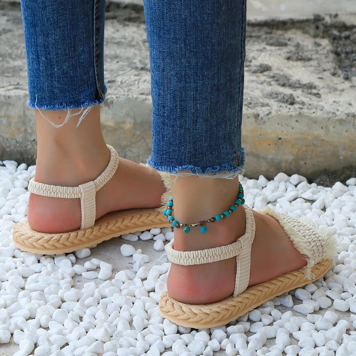 Stylish Emery Sandals with Trendy Tassel Laces