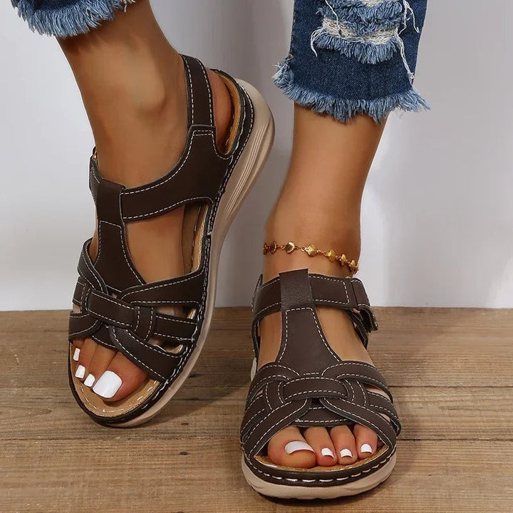 Iris - Elegant Orthopaedic Leather Sandals for Optimal Comfort