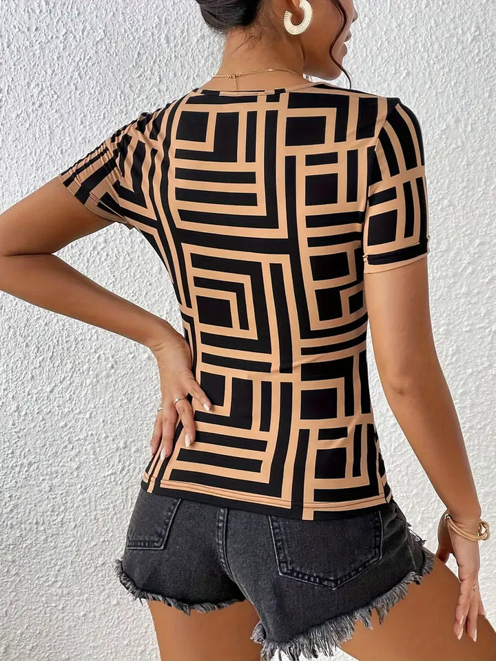 Livia - Elegant T-Shirt with Cut-Out for Summer for Women