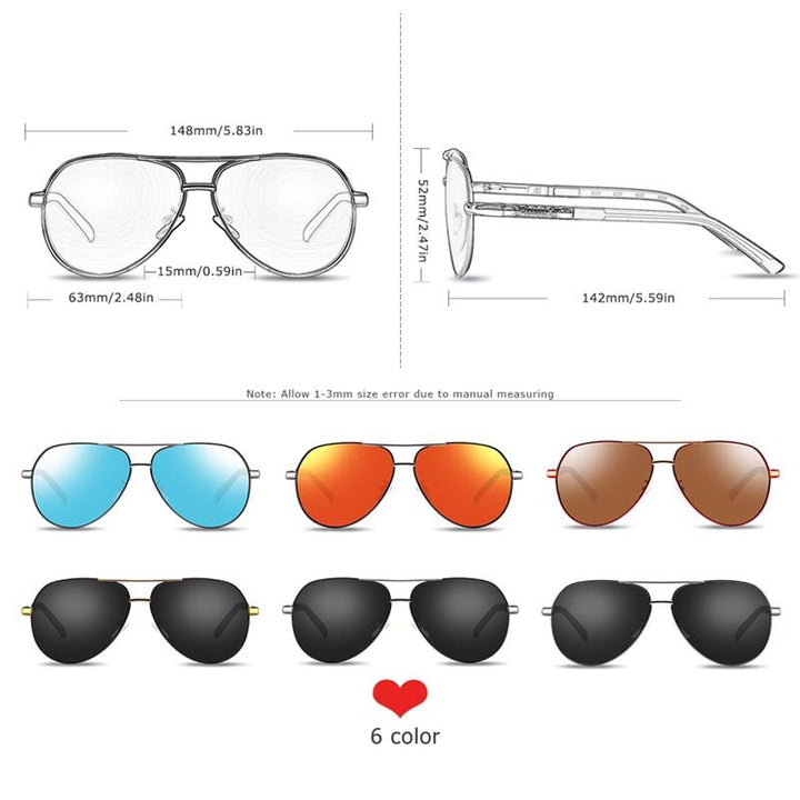 Caleb™ - Polarized Pilot Sunglasses