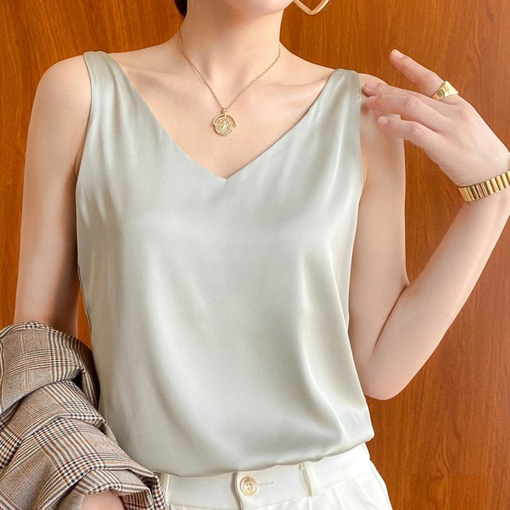 Trina - Luxury Silky Tanktop for Women with Elegant Style