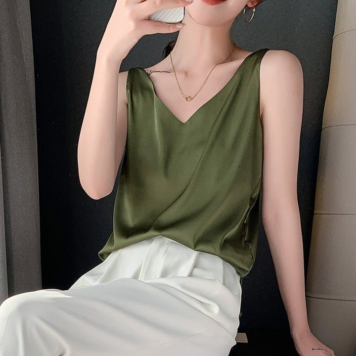 Trina - Luxury Silky Tanktop for Women with Elegant Style