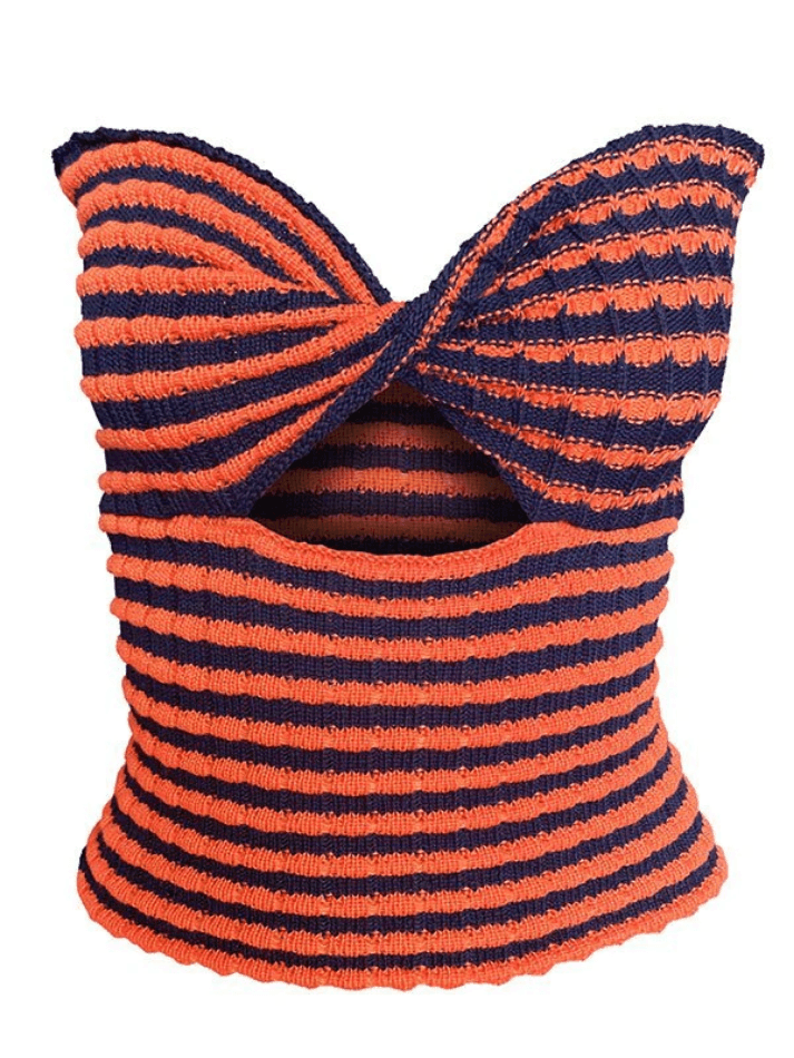 Fenna - Fashionable Cropped Bandeau Top with Trendy Twist for Women
