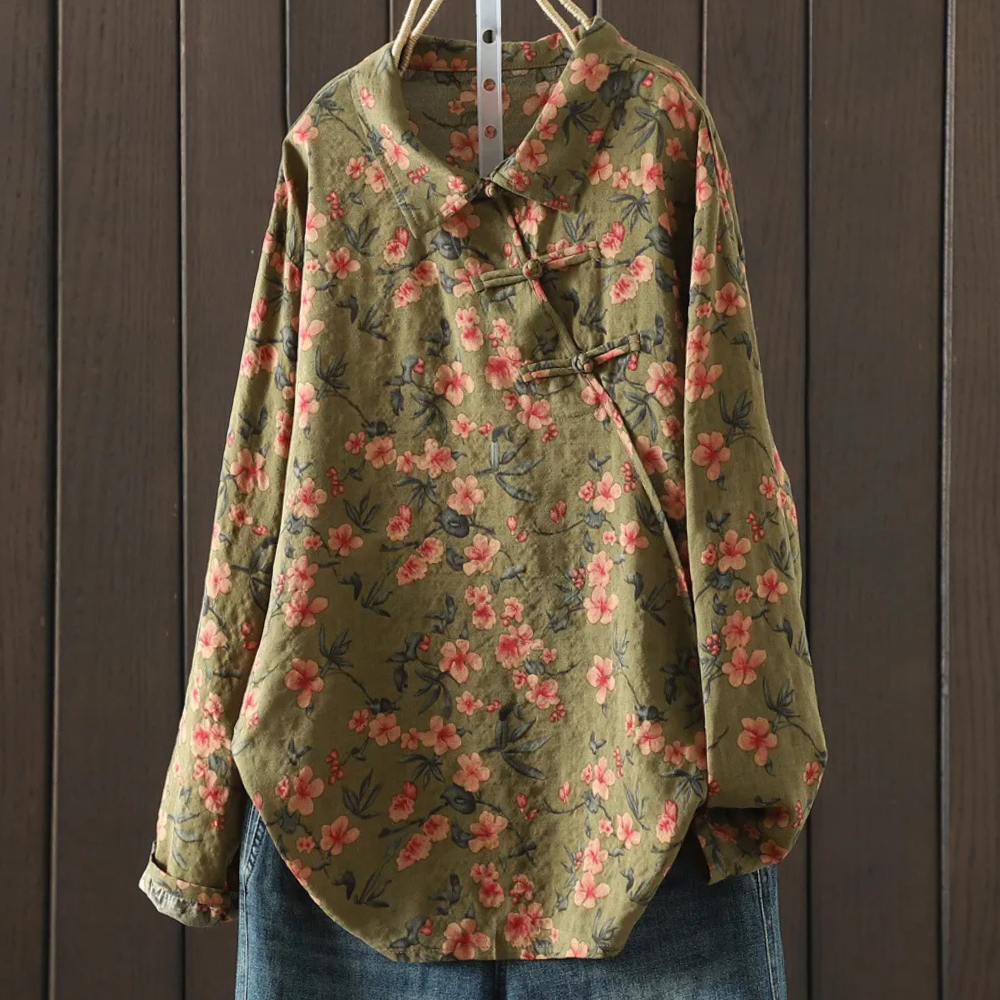 KIANNA - Elegant Floral Blouse for Women