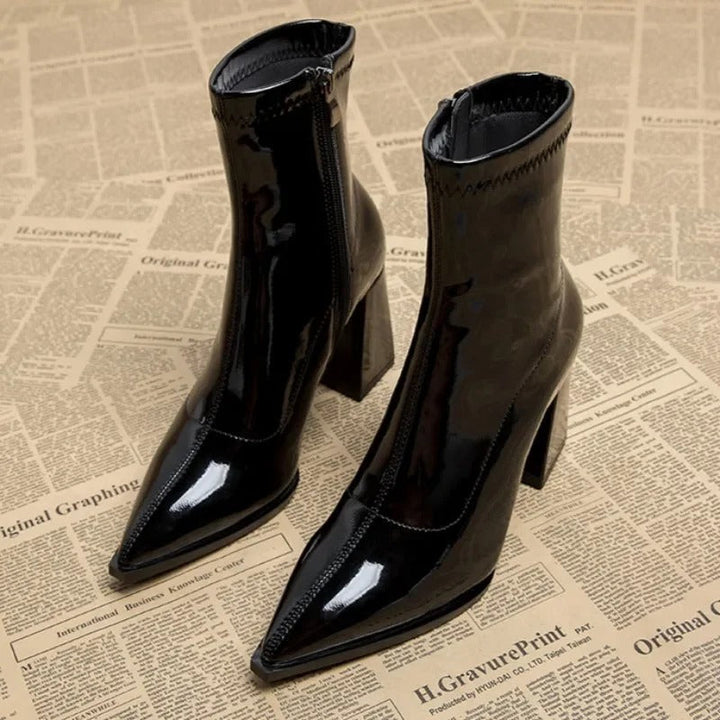 Amelia - Luxury Velvet Winter Boots with Pointed Toe