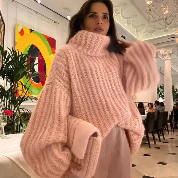 Alexandra - Luxe Downy Turtleneck for a Sophisticated Look
