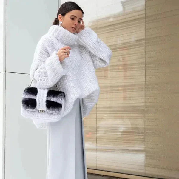 Alexandra - Luxe Downy Turtleneck for a Sophisticated Look