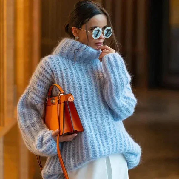 Alexandra - Luxe Downy Turtleneck for a Sophisticated Look